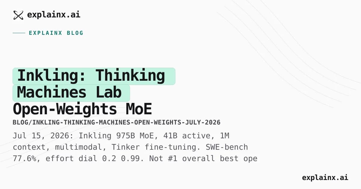 Inkling: Thinking Machines Lab Open-Weights MoE for Customization (July 2026)