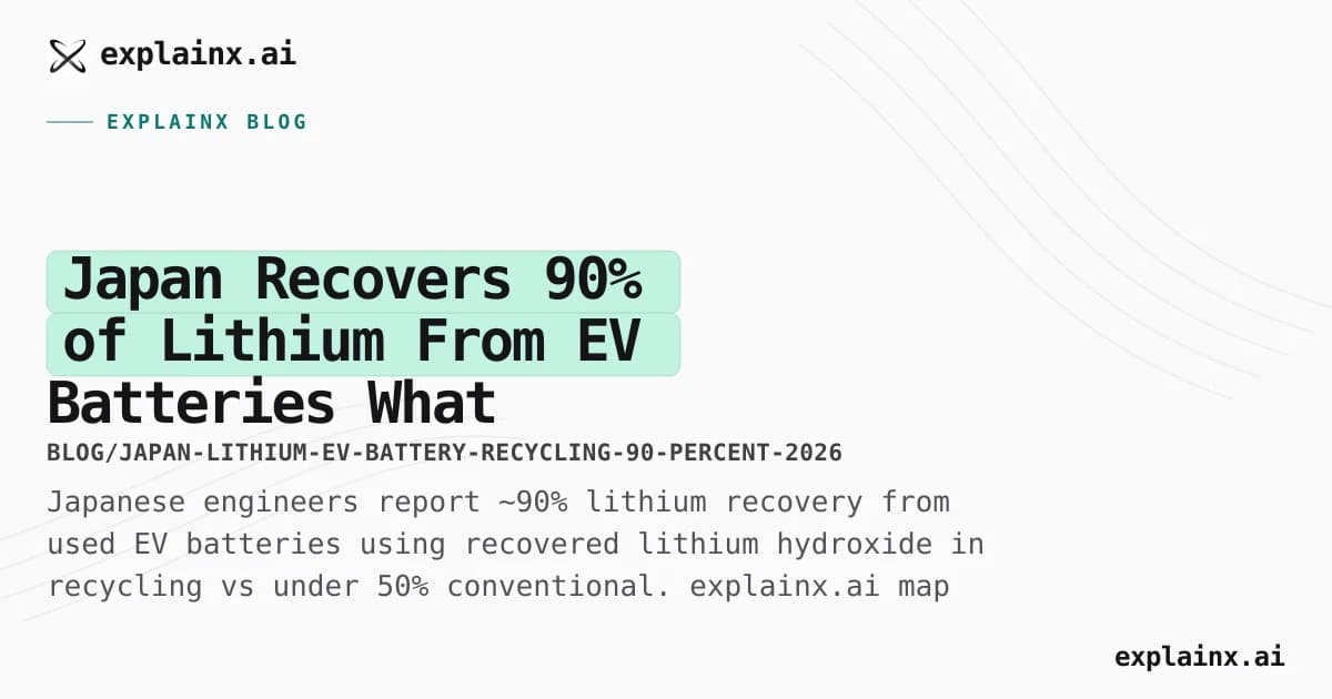 Japan Recovers 90% of Lithium From EV Batteries — What It Means for Supply Chains