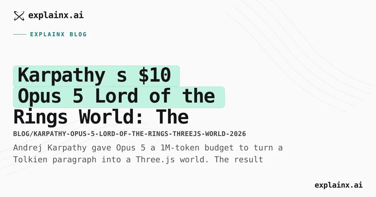 Karpathy’s $10 Opus 5 Lord of the Rings World: The New AI Eval