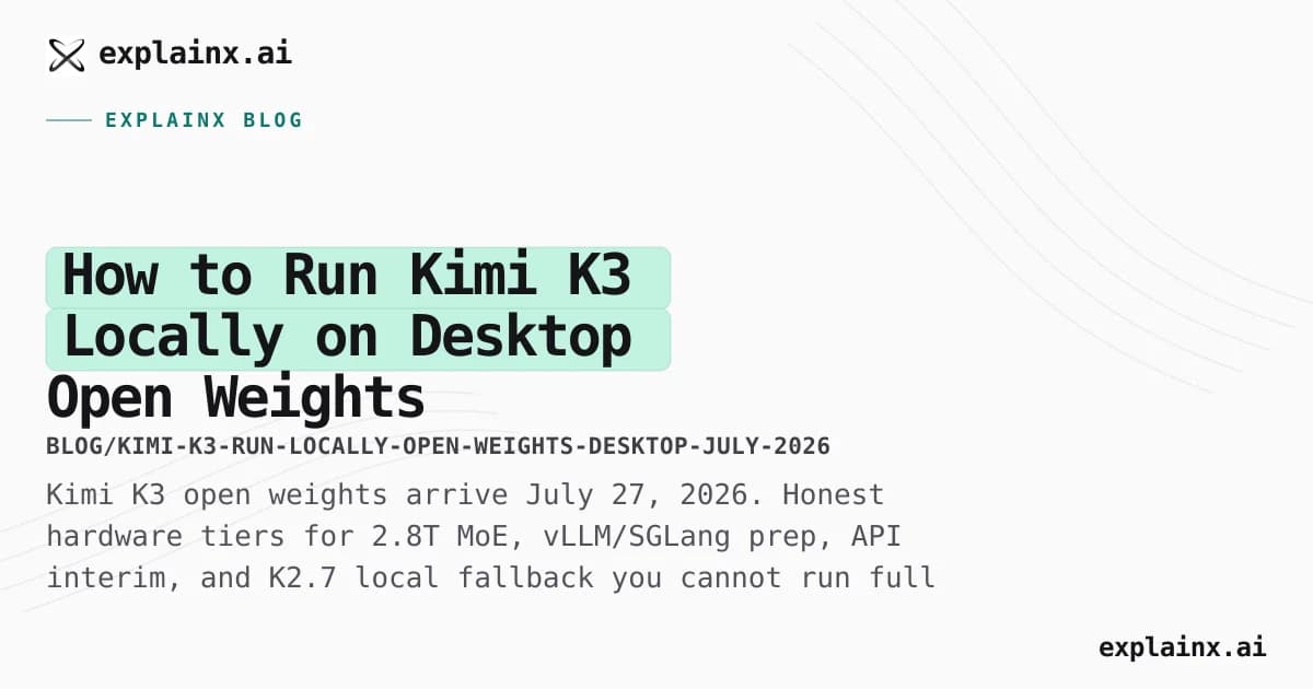 How to Run Kimi K3 Locally on Desktop — Open Weights Prep Guide (July 2026)