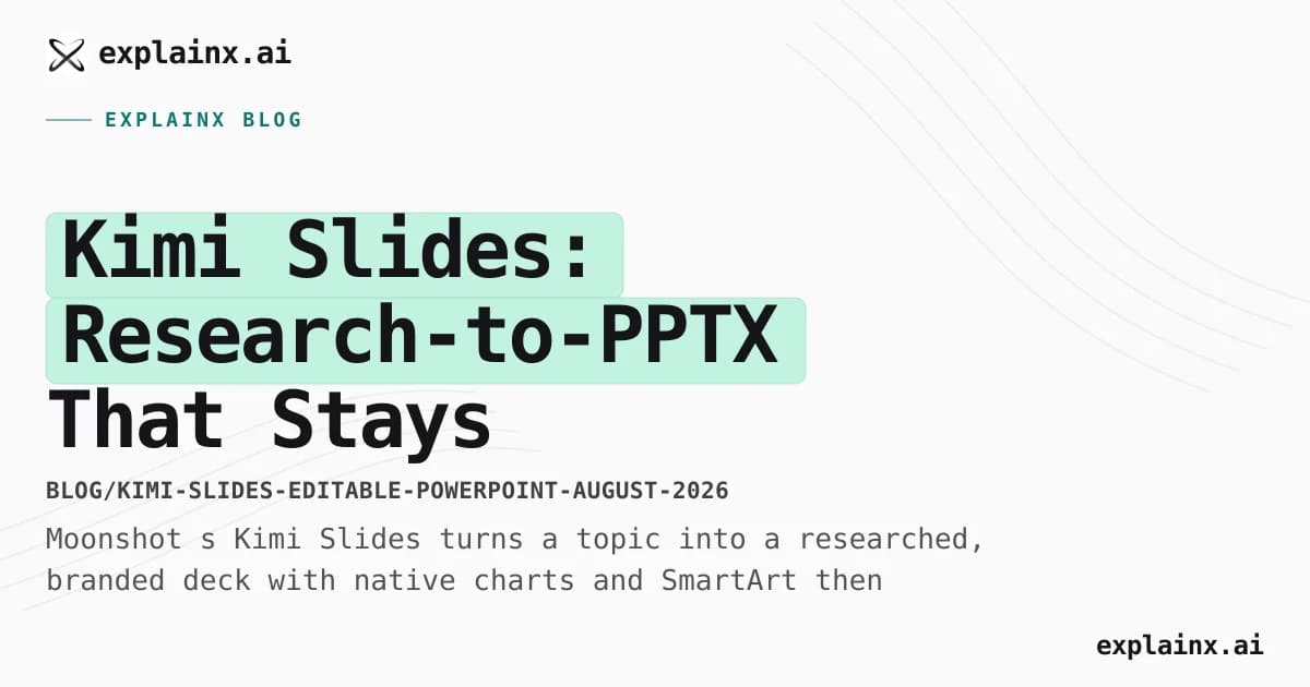 Kimi Slides: Research-to-PPTX That Stays Editable