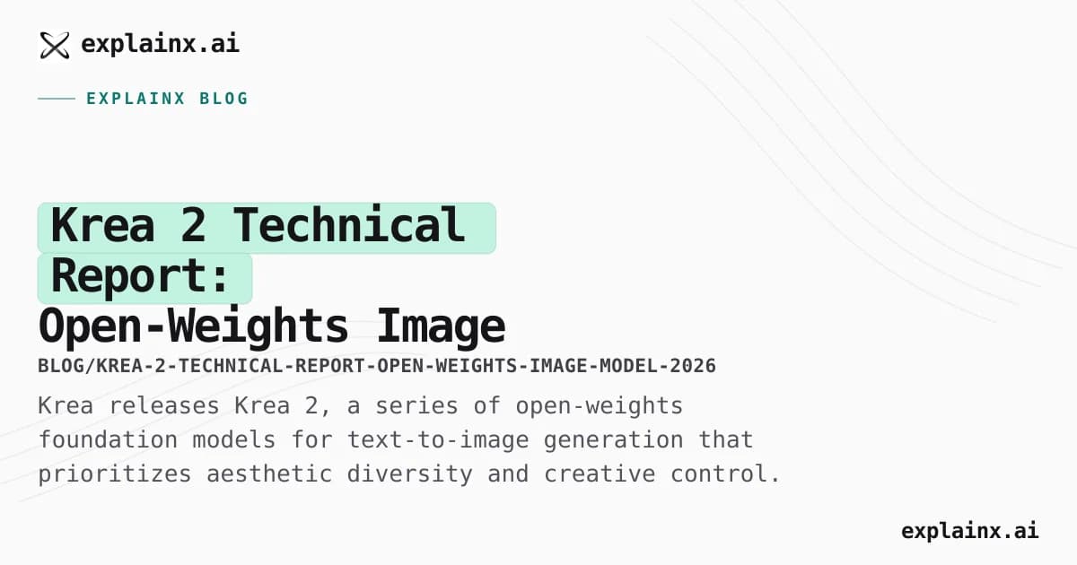 Krea 2 Technical Report: Open-Weights Image Foundation Model Built for Creative Exploration