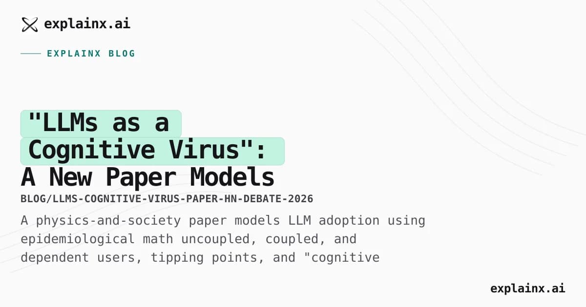 "LLMs as a Cognitive Virus": A New Paper Models AI Dependence as an Epidemic
