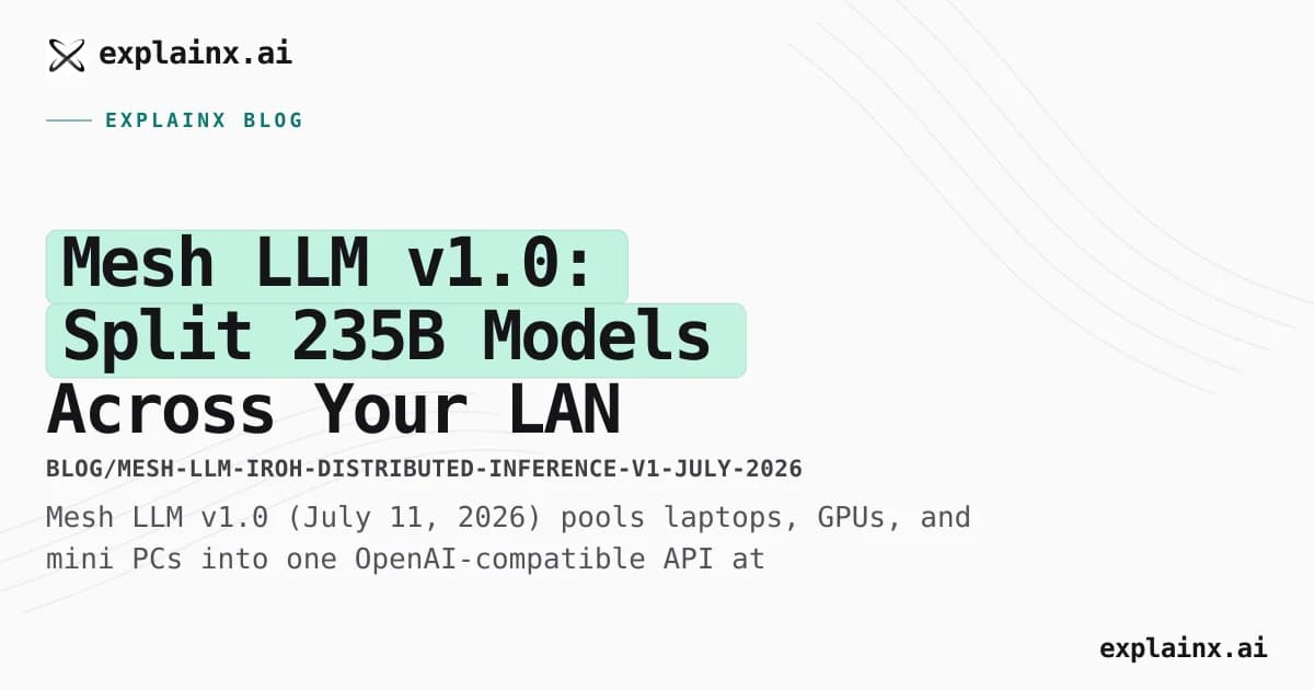 Mesh LLM v1.0: Split 235B Models Across Your LAN with iroh P2P