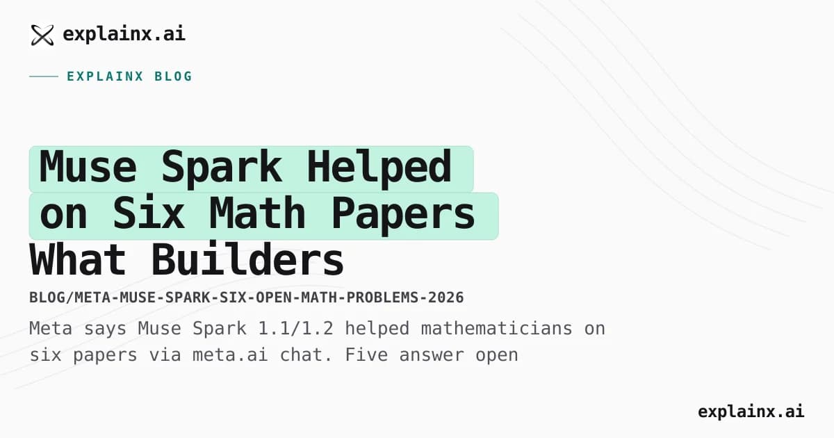 Muse Spark Helped on Six Math Papers — What Builders Should Believe