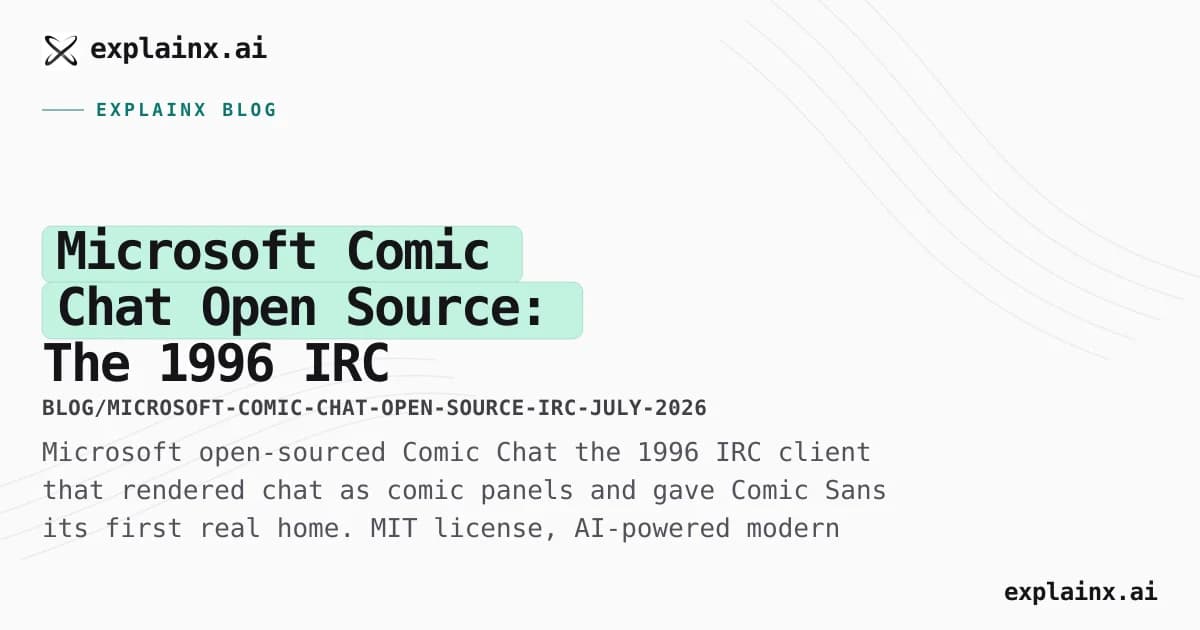 Microsoft Comic Chat Open Source: The 1996 IRC Client That Invented Comic Sans