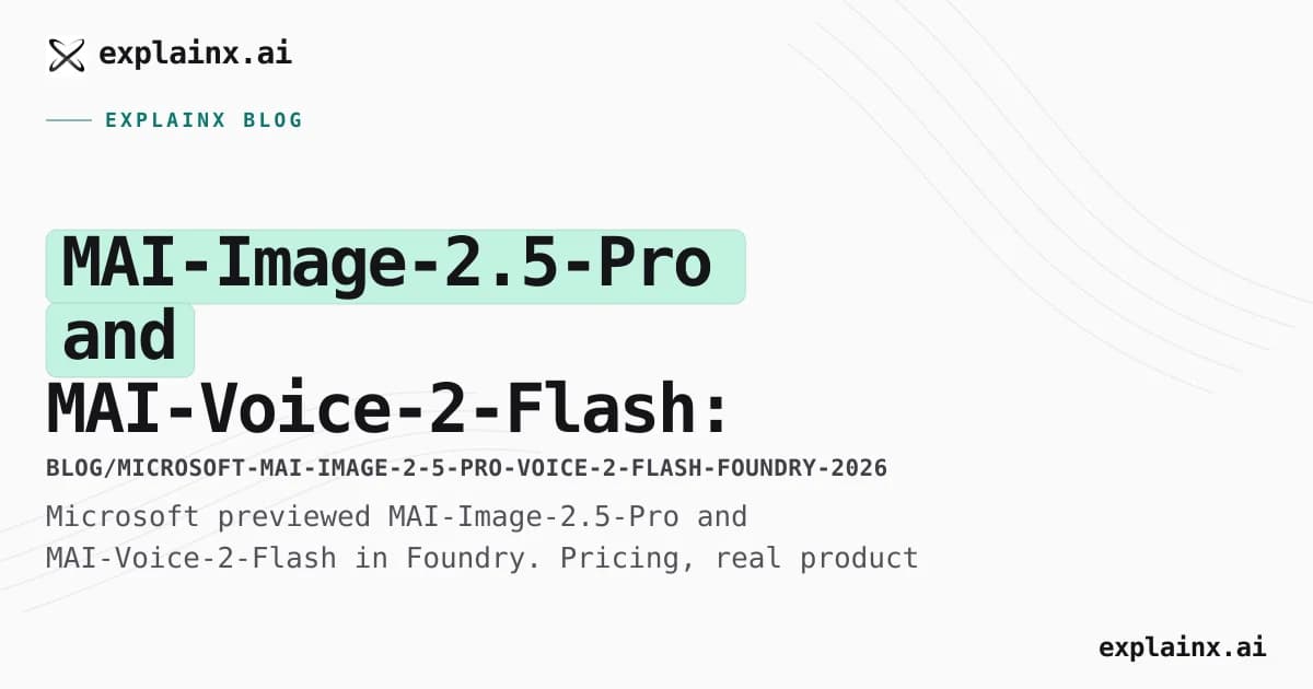 MAI-Image-2.5-Pro and MAI-Voice-2-Flash: What Builders Get