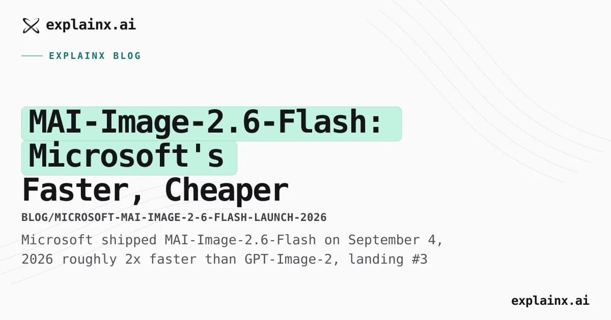 MAI-Image-2.6-Flash: Microsoft's Faster, Cheaper Image Model