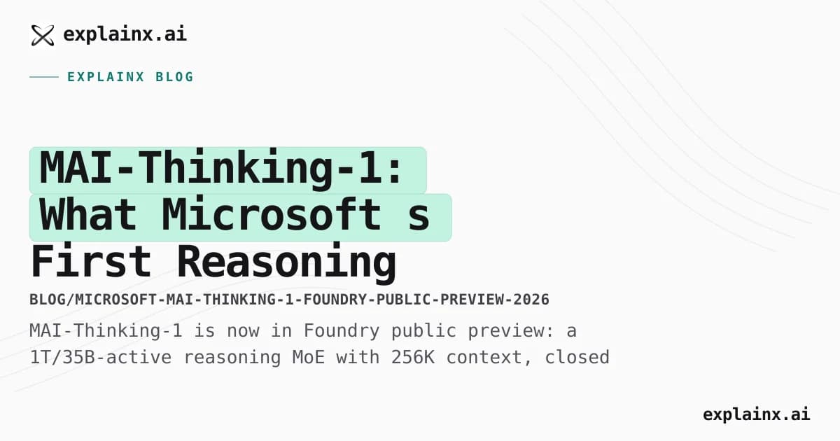 MAI-Thinking-1: What Microsoft’s First Reasoning Model Actually Ships