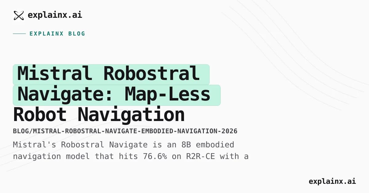 Mistral Robostral Navigate: Map-Less Robot Navigation With One Camera