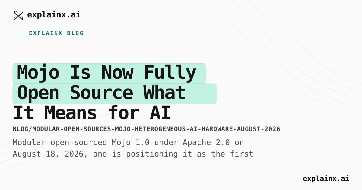 Mojo Is Now Fully Open Source — What It Means for AI Kernel Writing