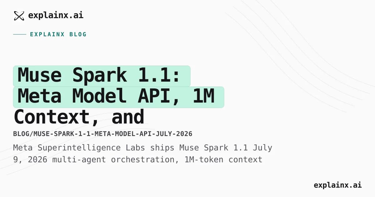 Muse Spark 1.1: Meta Model API, 1M Context, and Agentic Coding Upgrade