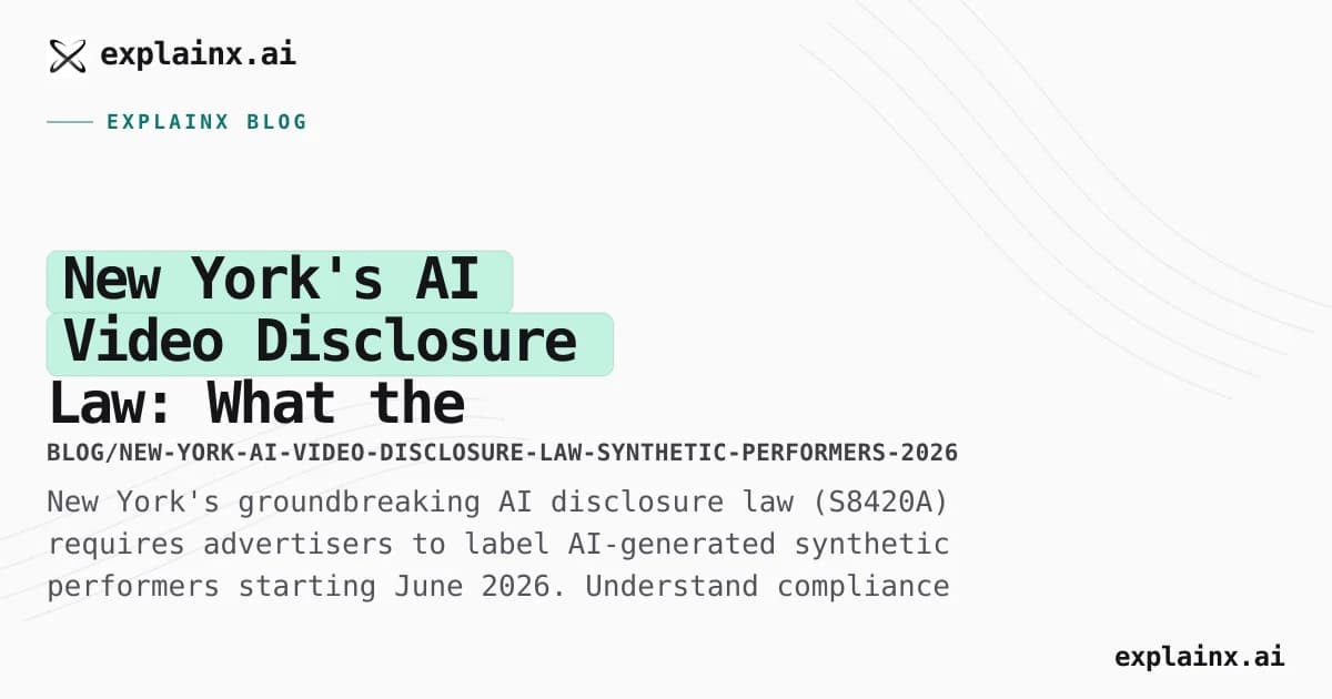 New York's AI Video Disclosure Law: What the Synthetic Performer Mandate Means for Advertisers, Brands, and Content Creators in 2026
