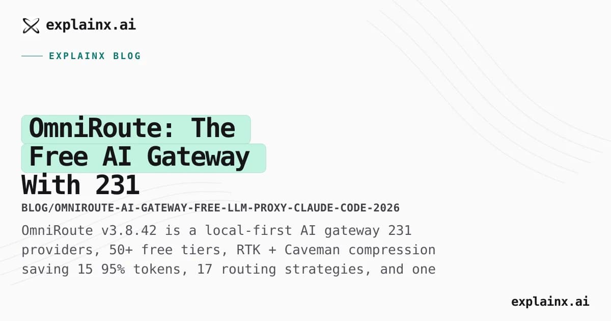 OmniRoute: The Free AI Gateway With 231 Providers, Token Compression, and Claude Code Fallback