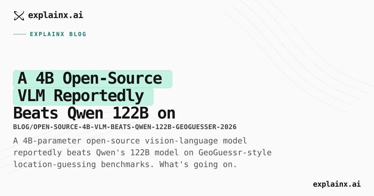 A 4B Open-Source VLM Reportedly Beats Qwen 122B on GeoGuessr-Style Benchmarks