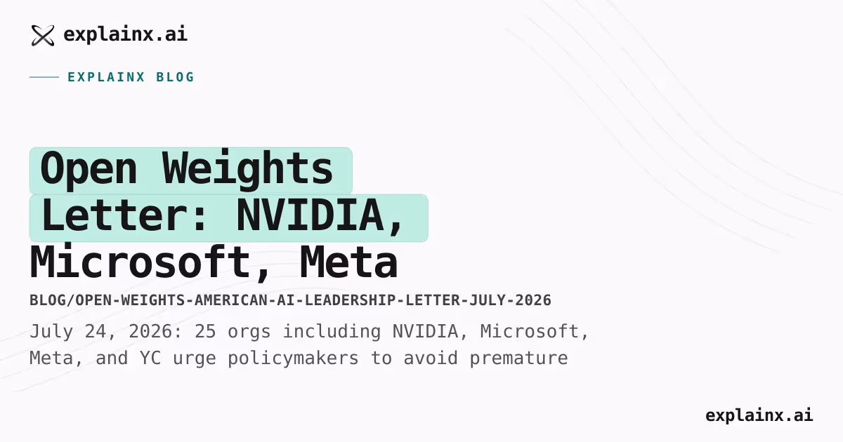 Open Weights Letter: NVIDIA, Microsoft, Meta — July 24