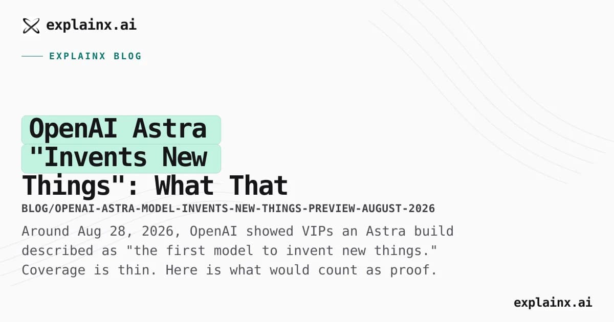 OpenAI Astra "Invents New Things": What That Claim Would Actually Require