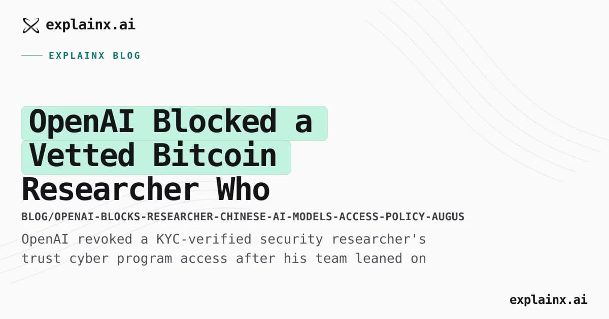 OpenAI Blocked a Vetted Bitcoin Researcher Who Switched to Kimi K3