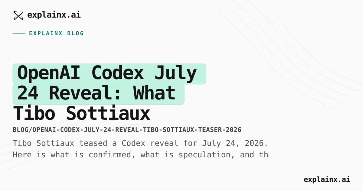 OpenAI Codex July 24 Reveal: What Tibo Sottiaux Teased