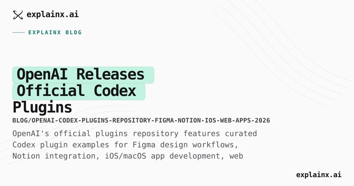 OpenAI Releases Official Codex Plugins Repository: Figma, Notion, iOS, Web Apps, and MCP Server Integration