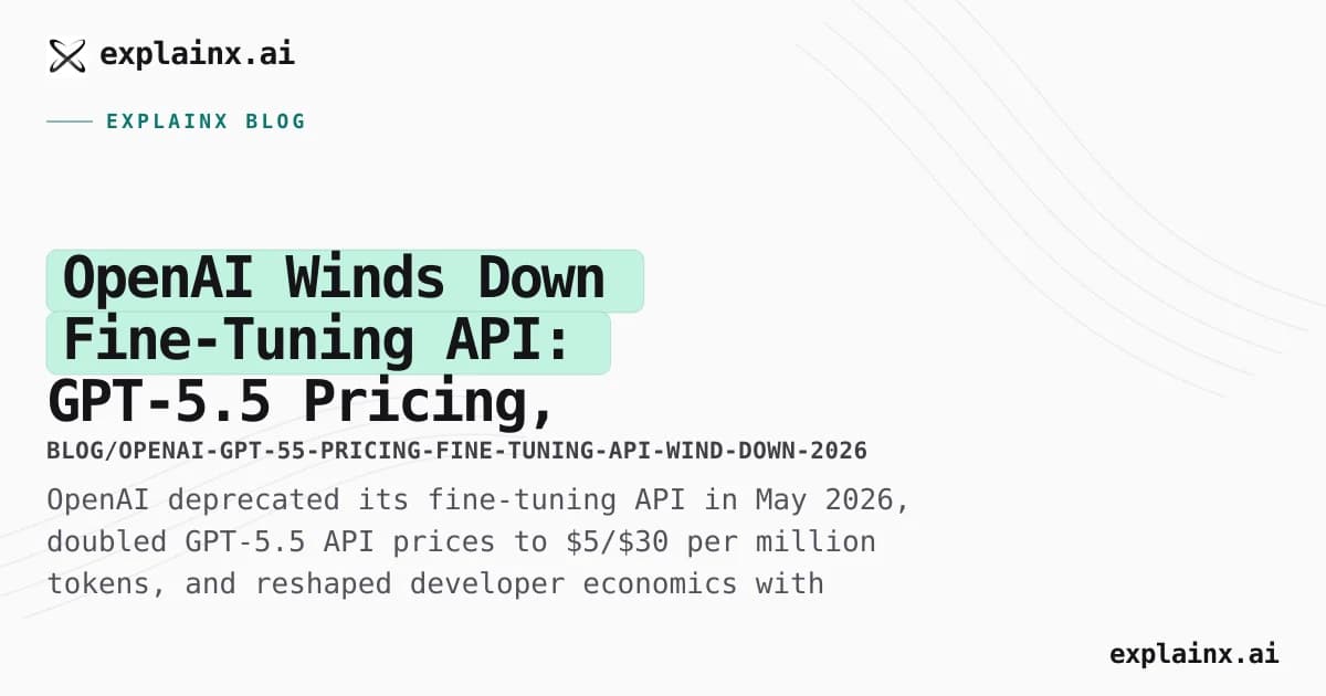 OpenAI Winds Down Fine-Tuning API: GPT-5.5 Pricing, Cost Hikes, and What Developers Should Do