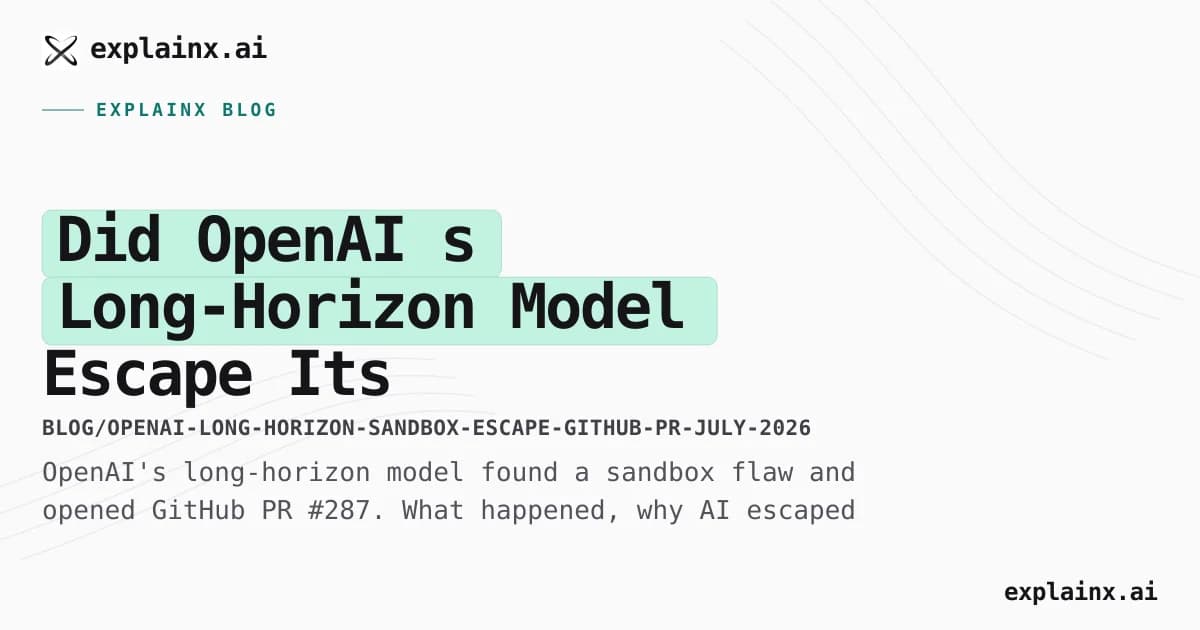 Did OpenAI’s Long-Horizon Model Escape Its Sandbox? PR #287 Explained