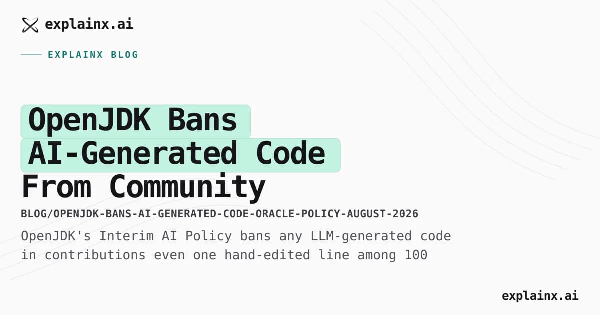 OpenJDK Bans AI-Generated Code From Community Contributions