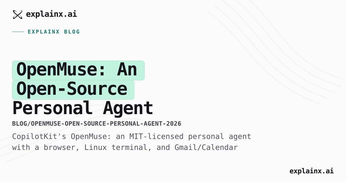 OpenMuse: An Open-Source Personal Agent With a Browser and Terminal