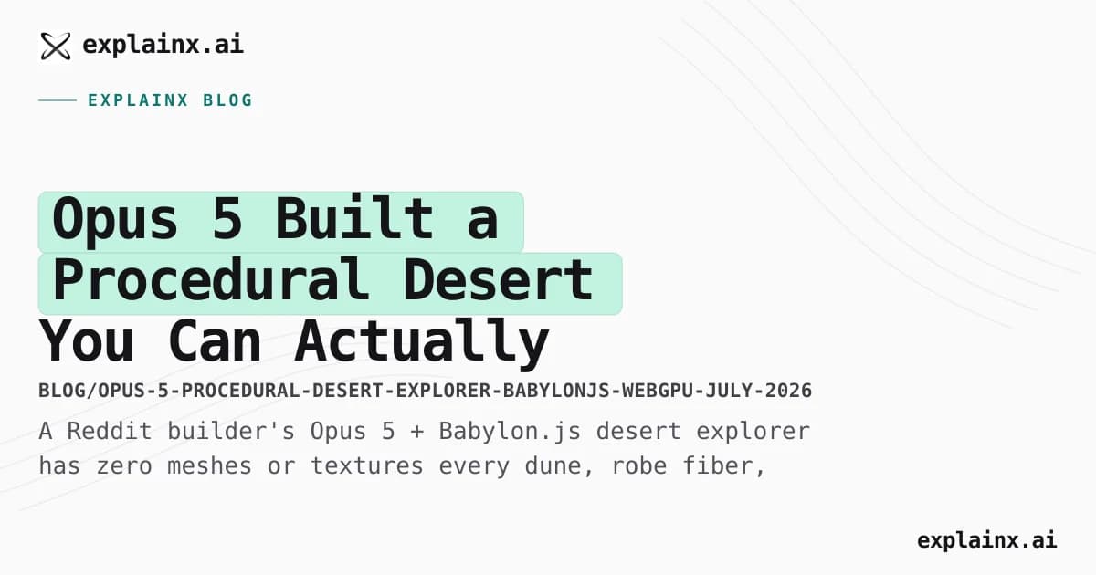 Opus 5 Built a Procedural Desert You Can Actually Walk To