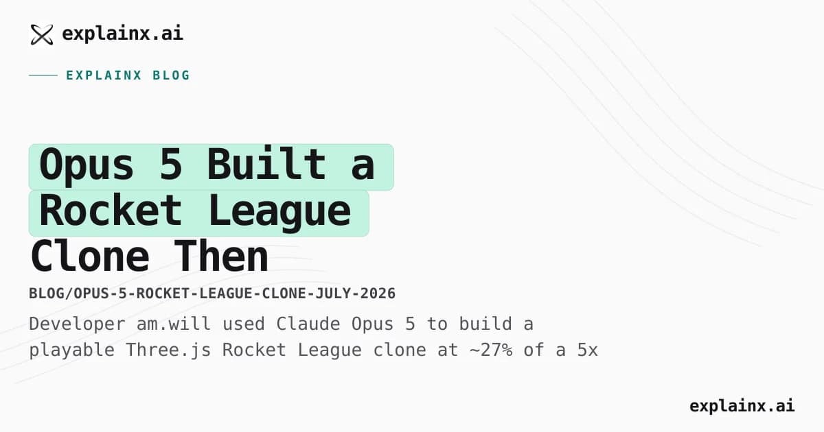 Opus 5 Built a Rocket League Clone — Then Played It