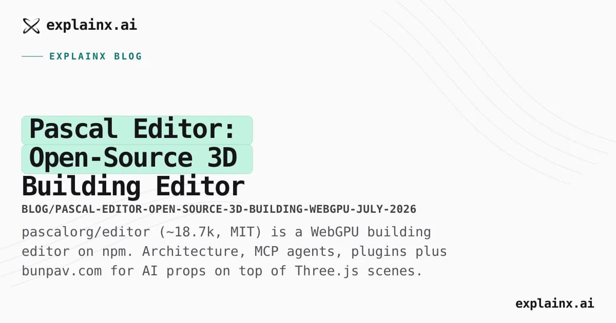 Pascal Editor: Open-Source 3D Building Editor (React Three Fiber + WebGPU)