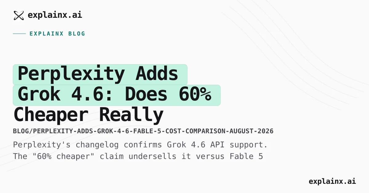 Perplexity Adds Grok 4.6: Does 60% Cheaper Really Match Fable 5?