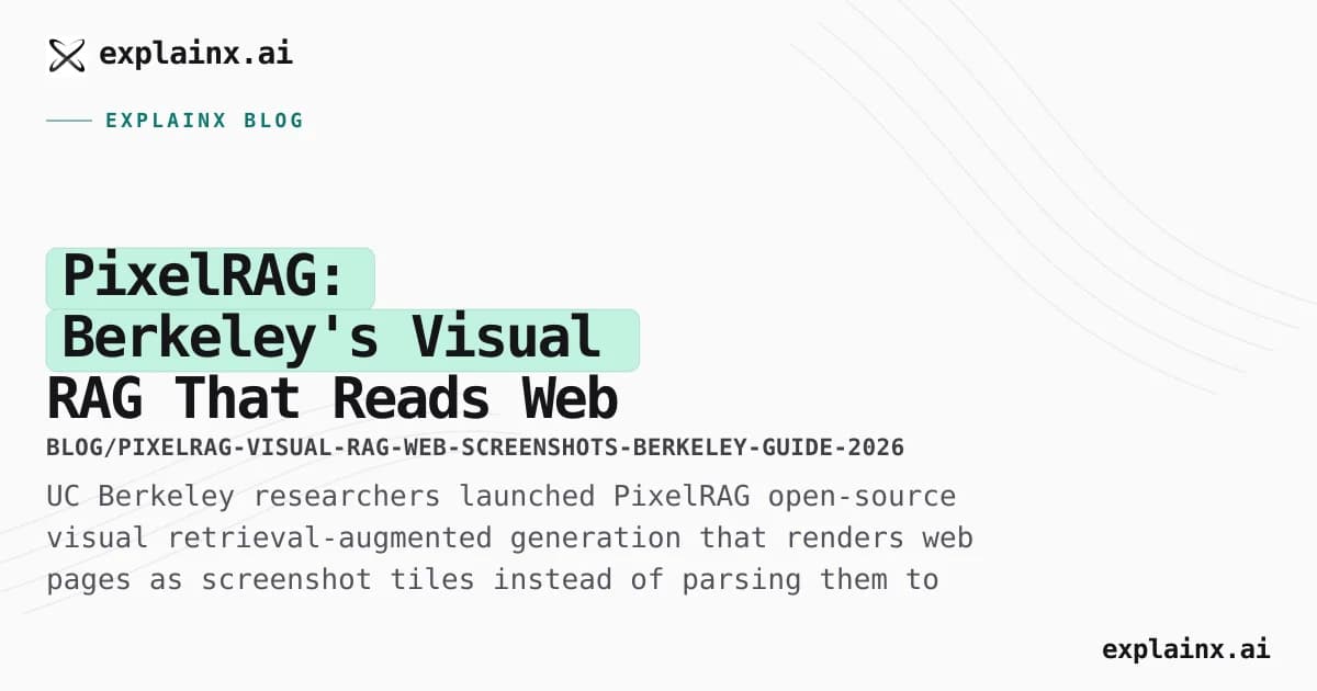 PixelRAG: Berkeley's Visual RAG That Reads Web Pages as Screenshots (Not HTML)