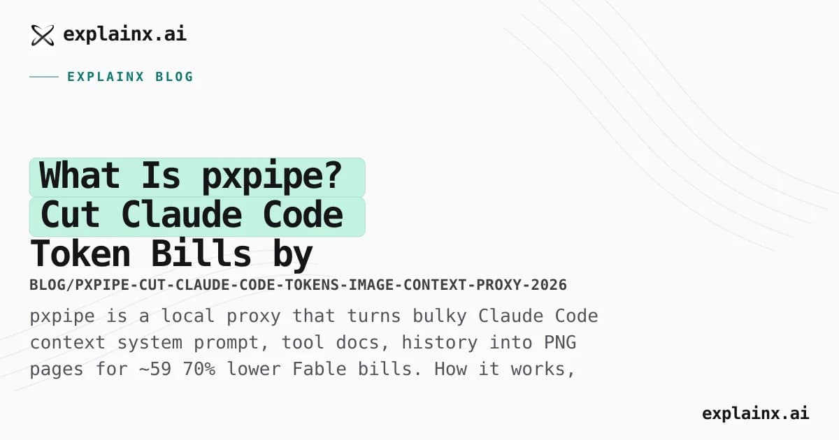 What Is pxpipe? Cut Claude Code Token Bills by Rendering Context as Images