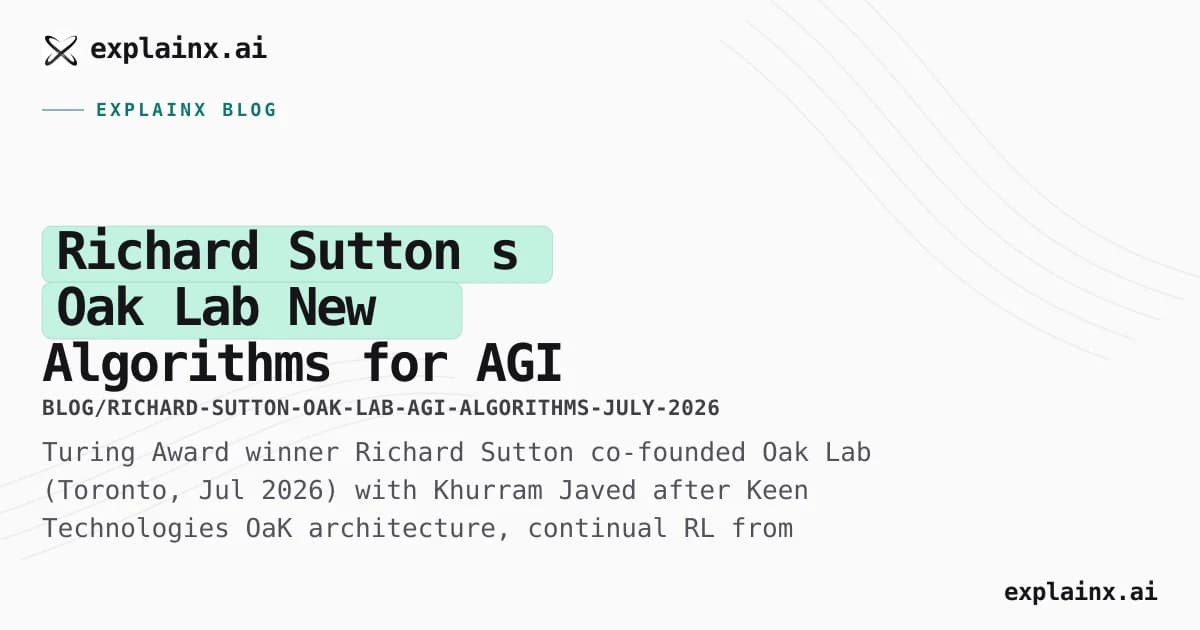 Richard Sutton’s Oak Lab — New Algorithms for AGI Beyond Static LLM Training