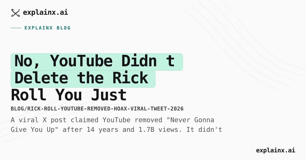 No, YouTube Didn’t Delete the Rick Roll — You Just Got Rick Rolled
