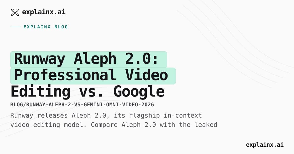 Runway Aleph 2.0: Professional Video Editing vs. Google Gemini Omni