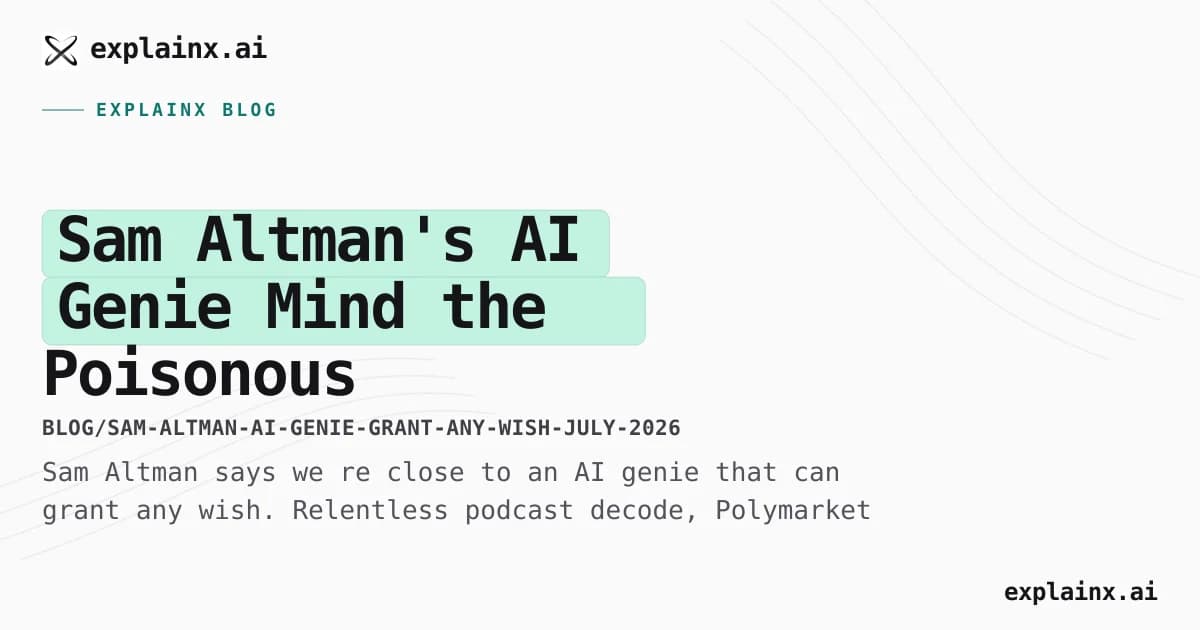 Sam Altman's AI Genie — Mind the Poisonous Mushrooms