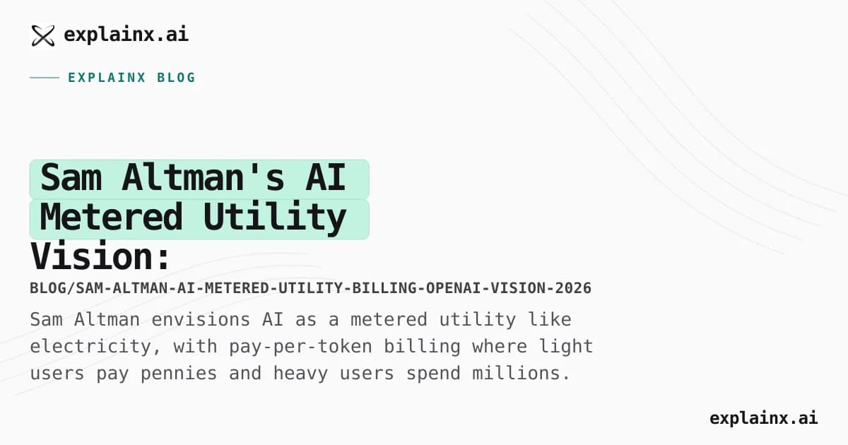Sam Altman's AI Metered Utility Vision: Pay-Per-Token Billing Like Electricity (Dystopian Future or Inevitable Evolution?)