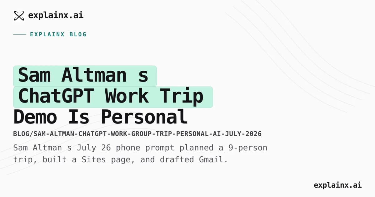 Sam Altman’s ChatGPT Work Trip Demo — Is Personal AI Here?