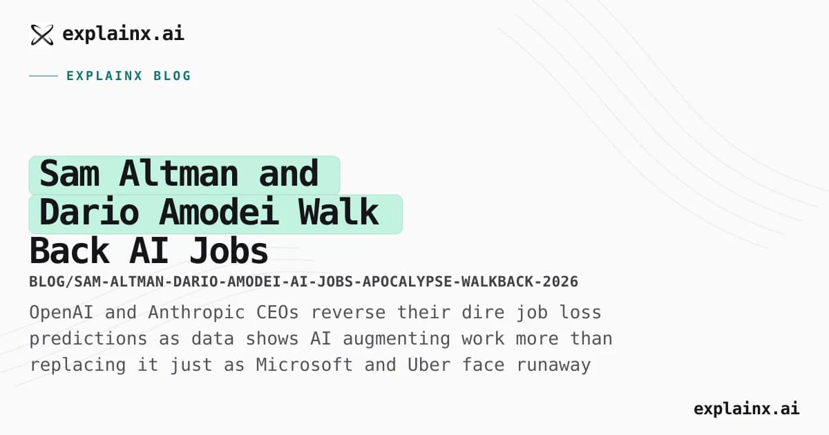 Sam Altman and Dario Amodei Walk Back AI Jobs Apocalypse as Reality Sets In