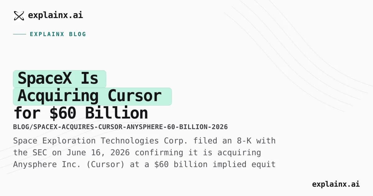SpaceX Is Acquiring Cursor for $60 Billion — The SEC Filing Explains Everything