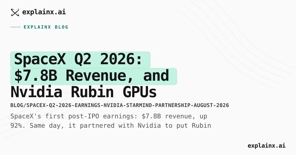 SpaceX Q2 2026: $7.8B Revenue, and Nvidia Rubin GPUs Go to Orbit