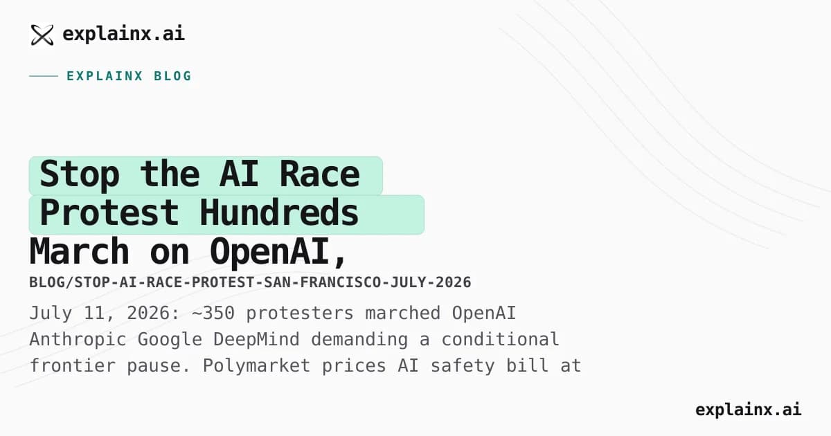 Stop the AI Race Protest — Hundreds March on OpenAI, Anthropic & DeepMind SF