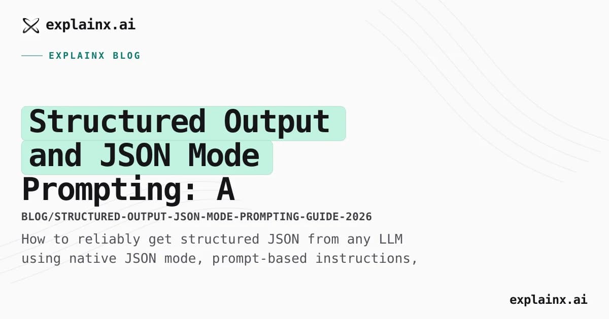 Structured Output and JSON Mode Prompting: A Complete Guide for 2026