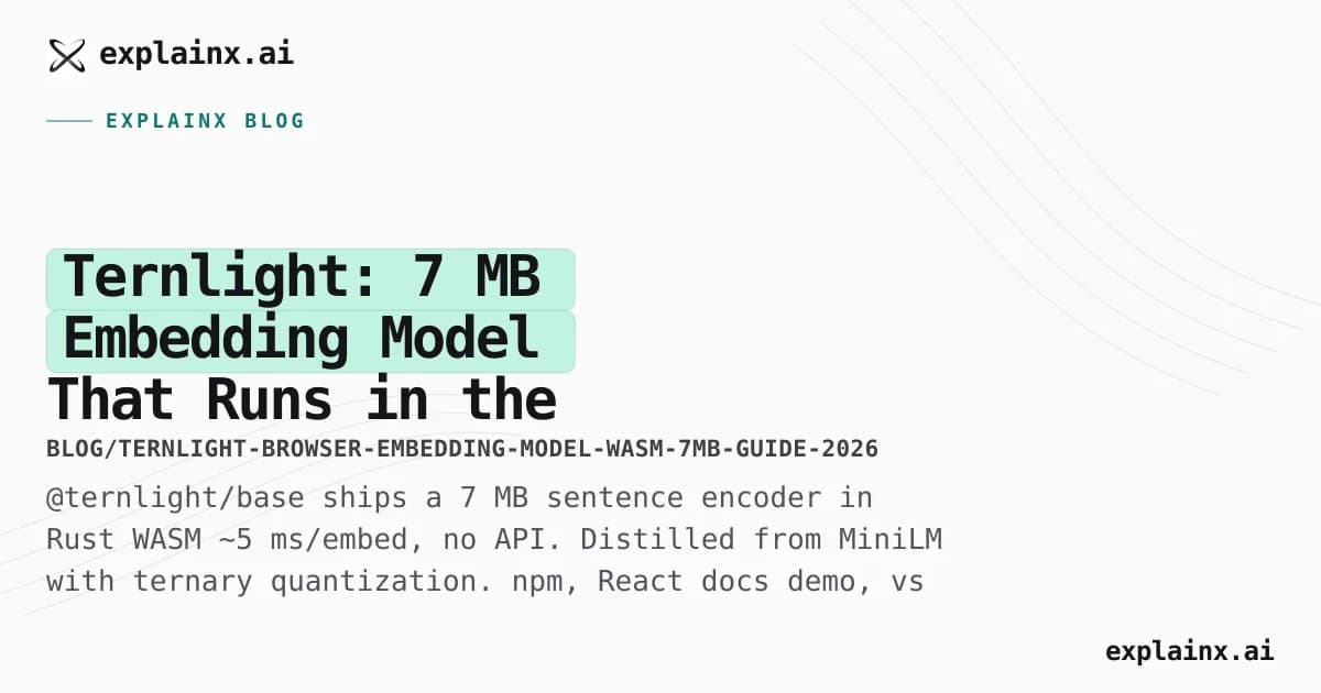 Ternlight: 7 MB Embedding Model That Runs in the Browser (WASM SIMD Guide)