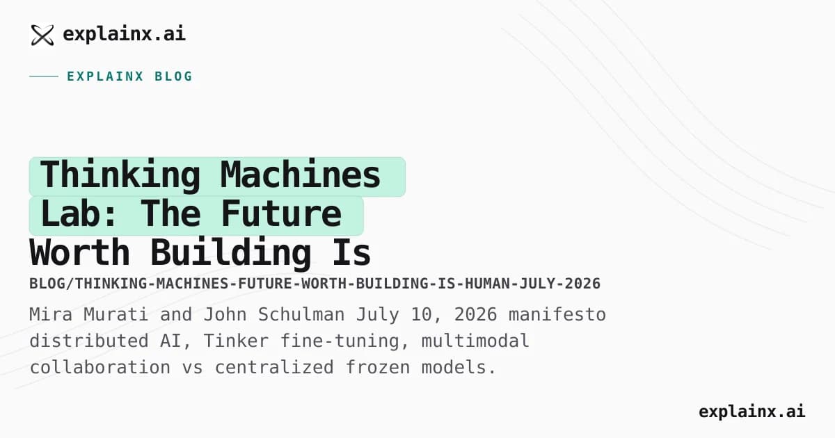Thinking Machines Lab: The Future Worth Building Is Human — Manifesto Explained