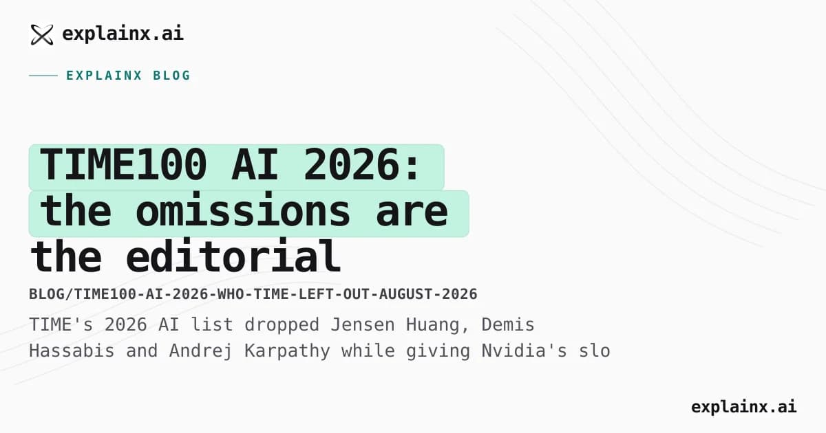 TIME100 AI 2026: the omissions are the editorial thesis