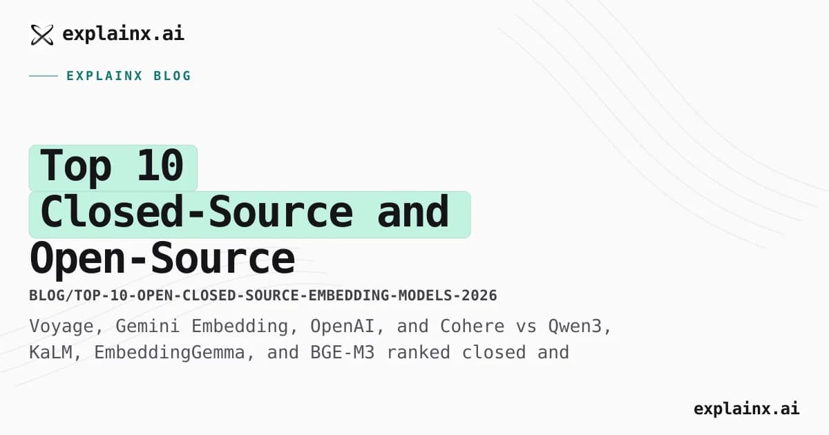 Top 10 Closed-Source and Open-Source Embedding Models (2026)