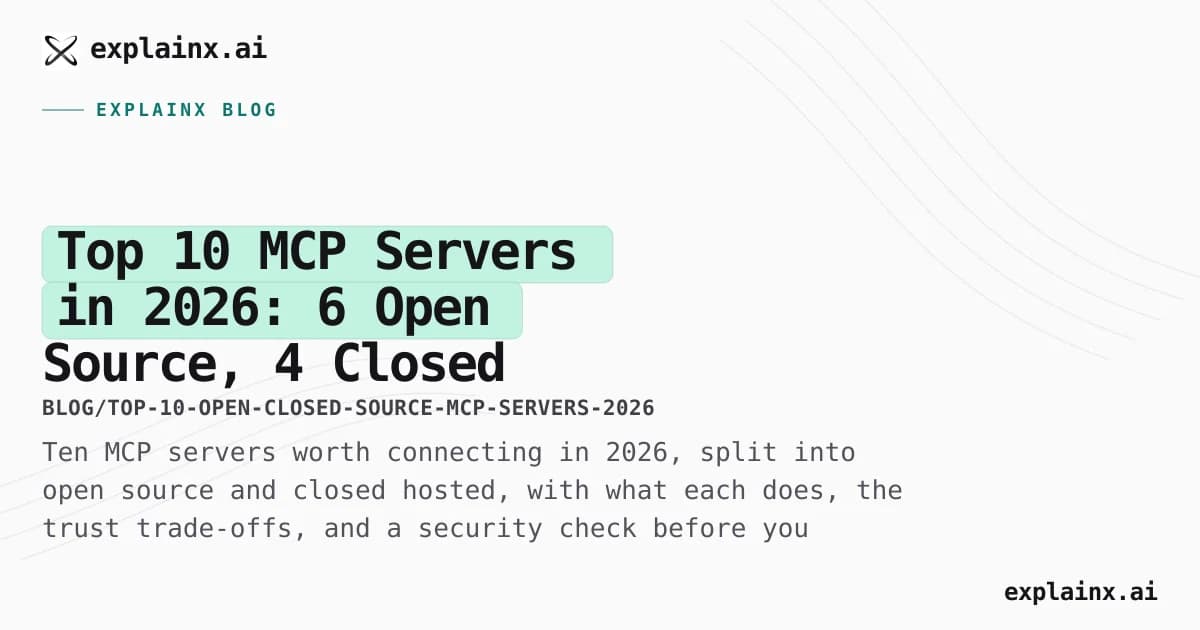 Top 10 MCP Servers in 2026: 6 Open Source, 4 Closed Source (and What to Check)